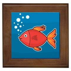 Sketch Nature Water Fish Cute Framed Tiles by HermanTelo