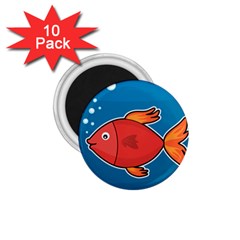 Sketch Nature Water Fish Cute 1 75  Magnets (10 Pack)  by HermanTelo