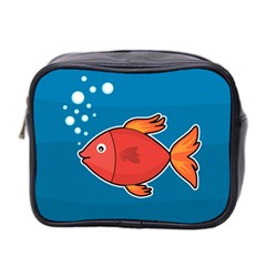 Sketch Nature Water Fish Cute Mini Toiletries Bag (two Sides)