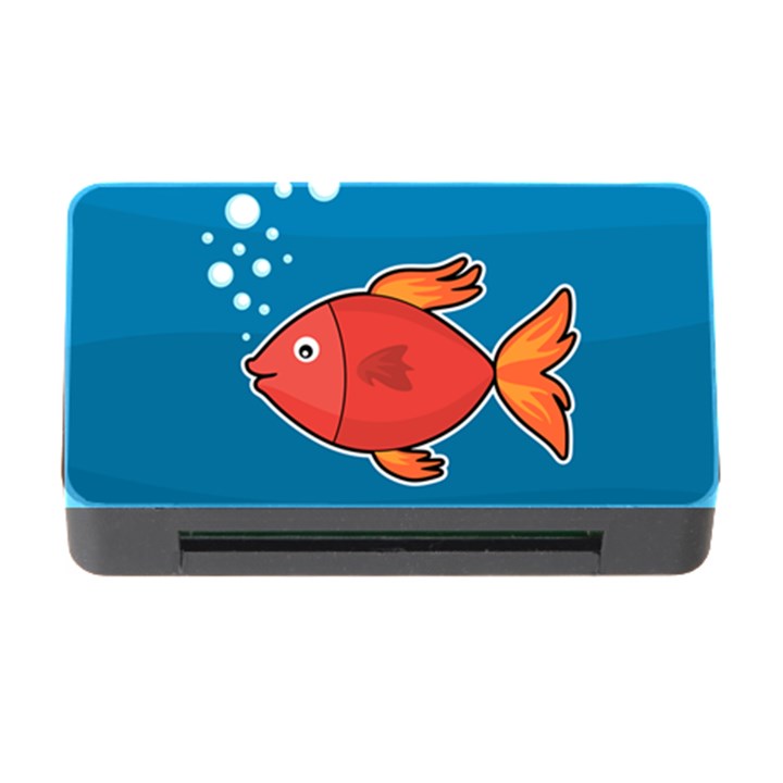 Sketch Nature Water Fish Cute Memory Card Reader with CF