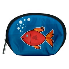 Sketch Nature Water Fish Cute Accessory Pouch (medium)