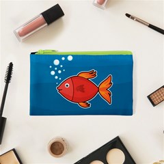 Sketch Nature Water Fish Cute Cosmetic Bag (xs)