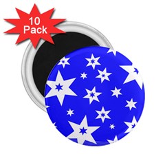 Star Background Pattern Advent 2 25  Magnets (10 Pack) 