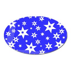 Star Background Pattern Advent Oval Magnet by HermanTelo