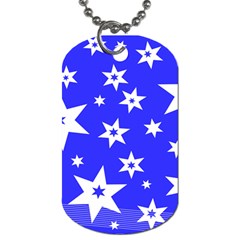 Star Background Pattern Advent Dog Tag (two Sides)