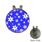 Star Background Pattern Advent Hat Clips with Golf Markers Front