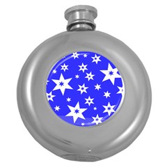 Star Background Pattern Advent Round Hip Flask (5 Oz)