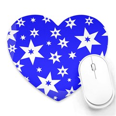 Star Background Pattern Advent Heart Mousepads