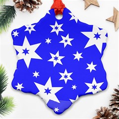 Star Background Pattern Advent Snowflake Ornament (two Sides)