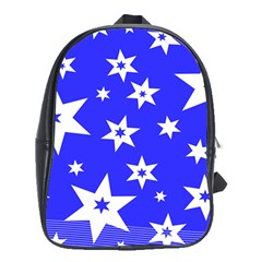 Star Background Pattern Advent School Bag (xl) by HermanTelo