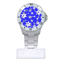 Star Background Pattern Advent Plastic Nurses Watch