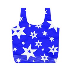 Star Background Pattern Advent Full Print Recycle Bag (m)