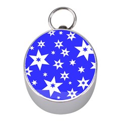 Star Background Pattern Advent Mini Silver Compasses