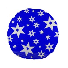 Star Background Pattern Advent Standard 15  Premium Flano Round Cushions