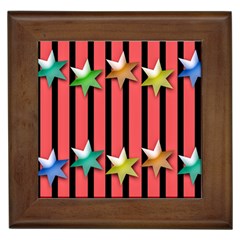 Star Christmas Greeting Framed Tiles by HermanTelo