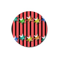 Star Christmas Greeting Magnet 3  (round) by HermanTelo