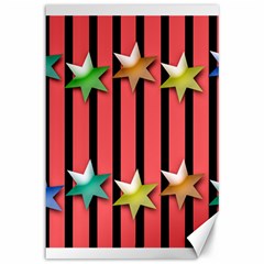 Star Christmas Greeting Canvas 12  X 18  by HermanTelo