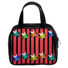 Star Christmas Greeting Classic Handbag (two Sides) by HermanTelo