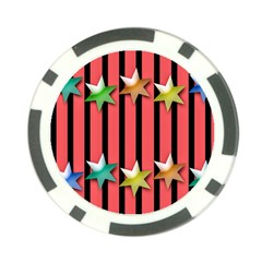 Star Christmas Greeting Poker Chip Card Guard (10 Pack) by HermanTelo