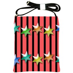 Star Christmas Greeting Shoulder Sling Bag by HermanTelo