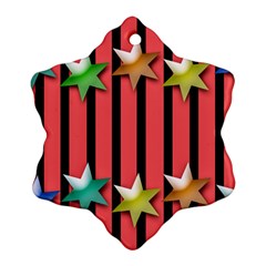 Star Christmas Greeting Ornament (snowflake)