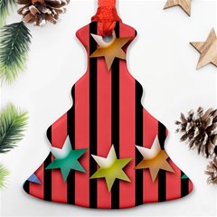 Star Christmas Greeting Christmas Tree Ornament (two Sides)