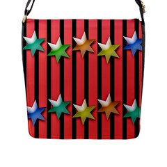 Star Christmas Greeting Flap Closure Messenger Bag (l) by HermanTelo