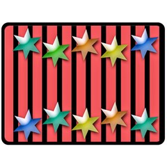 Star Christmas Greeting Double Sided Fleece Blanket (large)  by HermanTelo