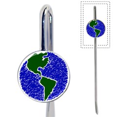 Globe Drawing Earth Ocean Book Mark