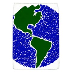 Globe Drawing Earth Ocean Removable Flap Cover (l)