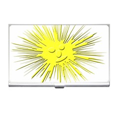 Smilie Sun Emoticon Yellow Cheeky Business Card Holder