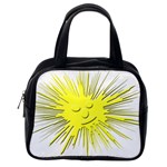 Smilie Sun Emoticon Yellow Cheeky Classic Handbag (Two Sides) Back