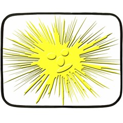 Smilie Sun Emoticon Yellow Cheeky Fleece Blanket (mini)