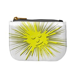 Smilie Sun Emoticon Yellow Cheeky Mini Coin Purse