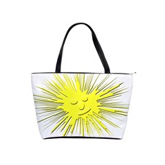 Smilie Sun Emoticon Yellow Cheeky Classic Shoulder Handbag