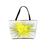 Smilie Sun Emoticon Yellow Cheeky Classic Shoulder Handbag Back