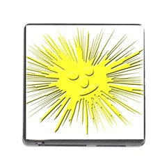 Smilie Sun Emoticon Yellow Cheeky Memory Card Reader (square 5 Slot)