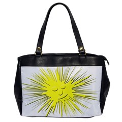 Smilie Sun Emoticon Yellow Cheeky Oversize Office Handbag