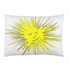 Smilie Sun Emoticon Yellow Cheeky Pillow Case (two Sides) by HermanTelo