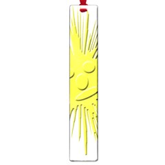 Smilie Sun Emoticon Yellow Cheeky Large Book Marks by HermanTelo