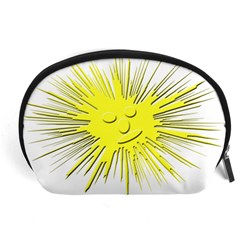 Smilie Sun Emoticon Yellow Cheeky Accessory Pouch (large)