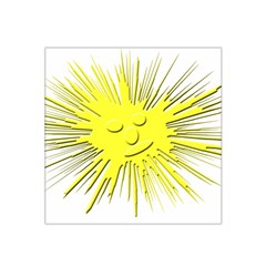 Smilie Sun Emoticon Yellow Cheeky Satin Bandana Scarf