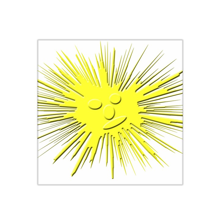 Smilie Sun Emoticon Yellow Cheeky Satin Bandana Scarf