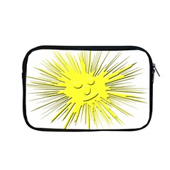 Smilie Sun Emoticon Yellow Cheeky Apple Macbook Pro 13  Zipper Case by HermanTelo