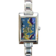 Map Geography World Rectangle Italian Charm Watch by HermanTelo