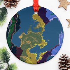 Map Geography World Ornament (round) by HermanTelo