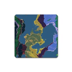 Map Geography World Square Magnet by HermanTelo