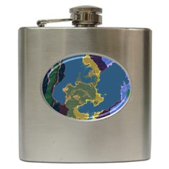 Map Geography World Hip Flask (6 Oz)