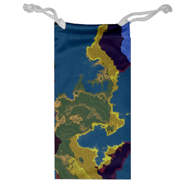 Map Geography World Jewelry Bag