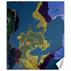 Map Geography World Canvas 8  X 10 